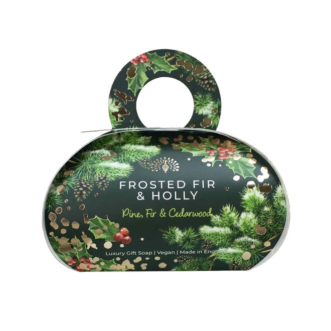 English Soap Co. Frosted Fir & Holly Large Gift Bar Soap