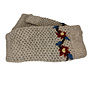 Corn Stitched Grey Arm Warmers With Flowers