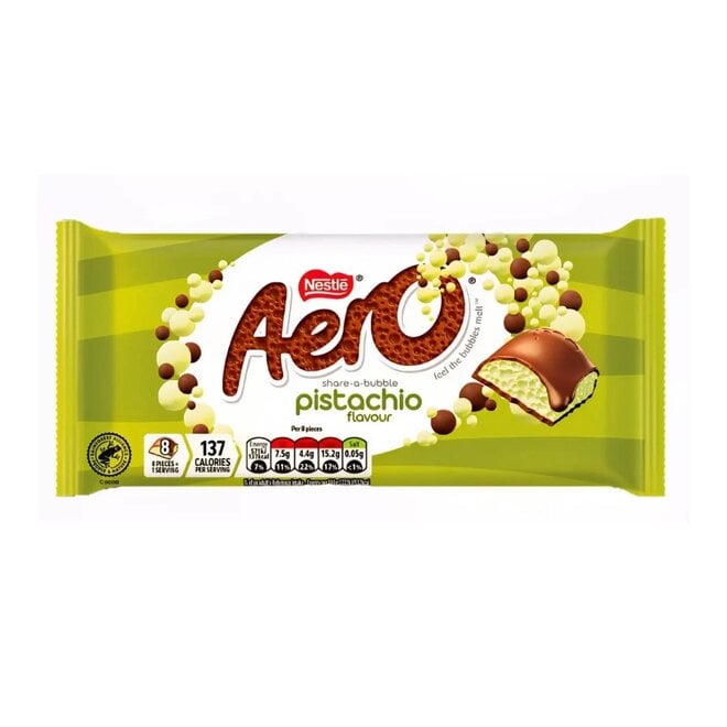 Aero Pistachio Milk Chocolate Sharing Bar 90g