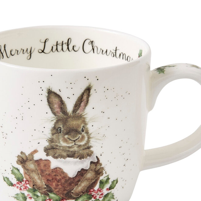 'Merry Little Christmas' Bunny Small Mug