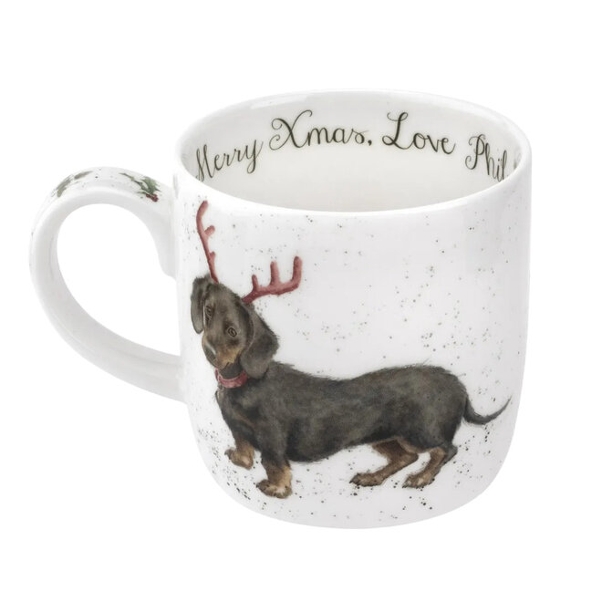 'Dachsund Through the Snow' Small Mug