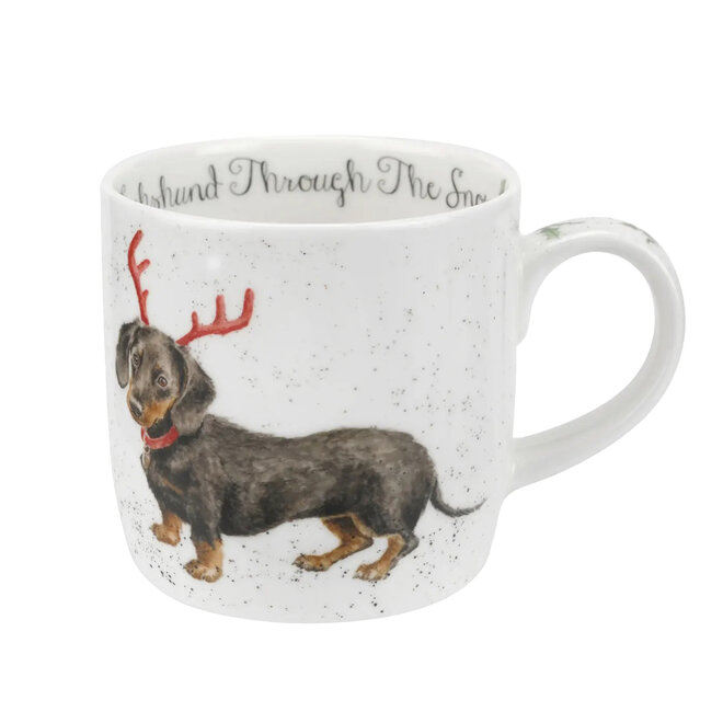 'Dachsund Through the Snow' Small Mug