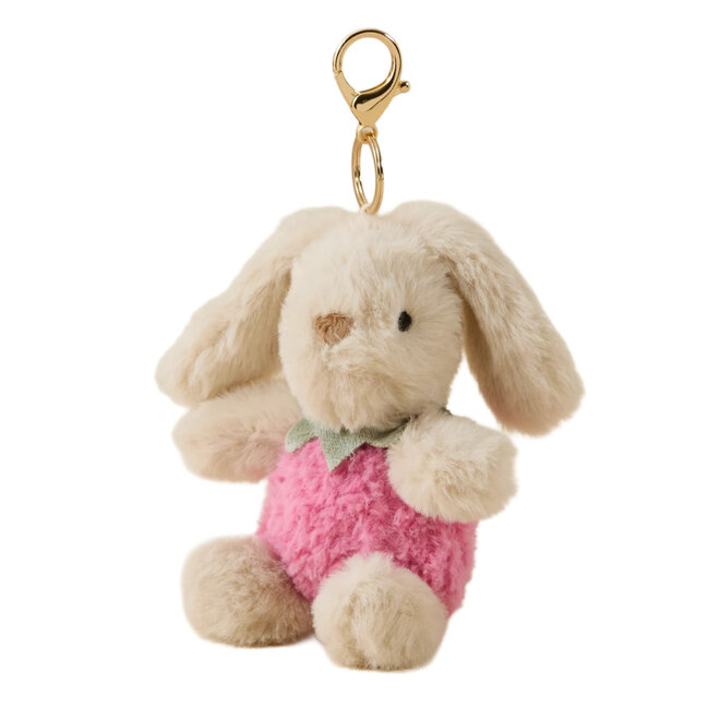 Strawberry Bunny Bag Charm