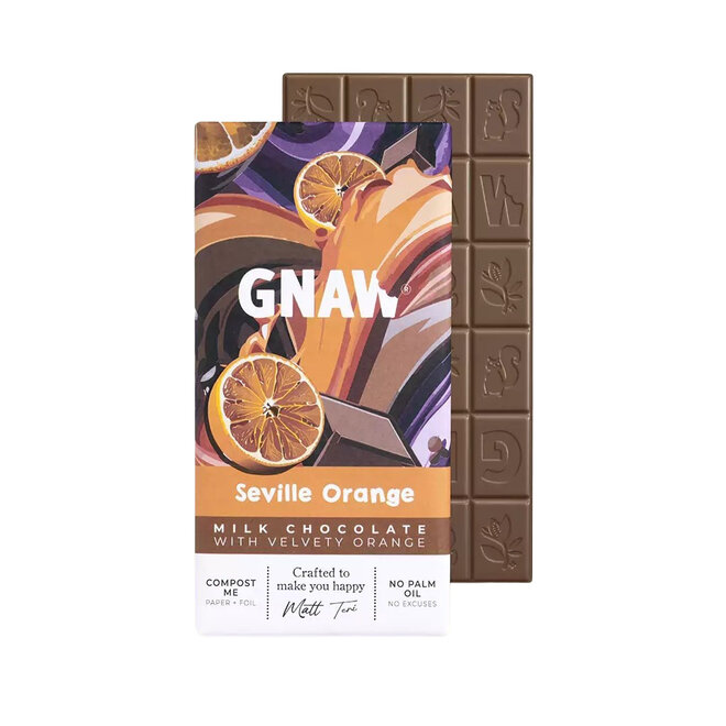 Gnaw Seville Orange Milk Chocolate Bar