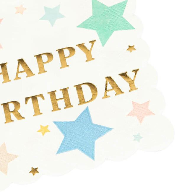 Happy Birthday Stars Large Paper Napkins