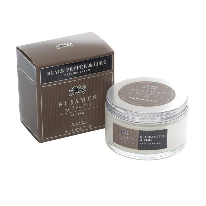 St. James of London Black Pepper & Lime Shaving Cream Jar