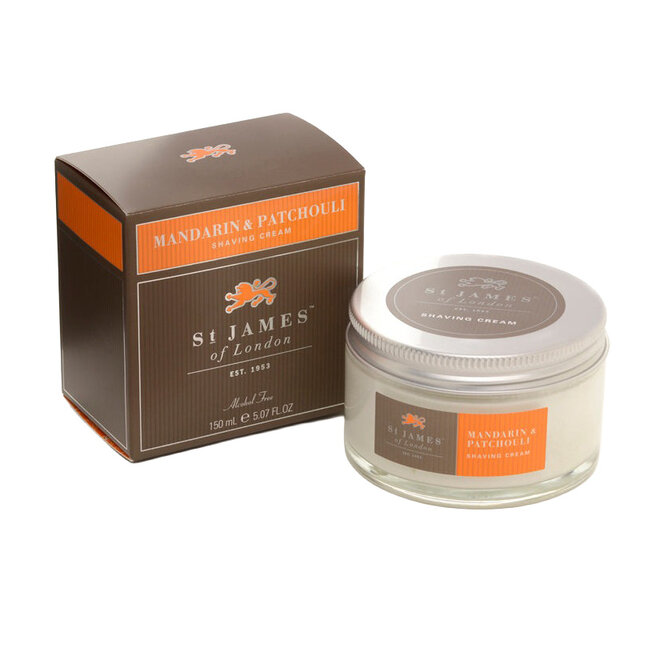 St. James of London Mandarin & Patchouli Shave Cream Jar