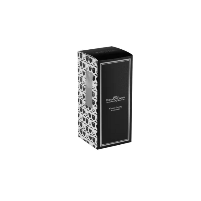 Edwin Jagger Imitation Light Horn & Chrome Shaving Brush (Black Synthetic)
