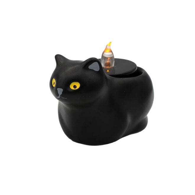 Black Cat Tea Light Candle Holder