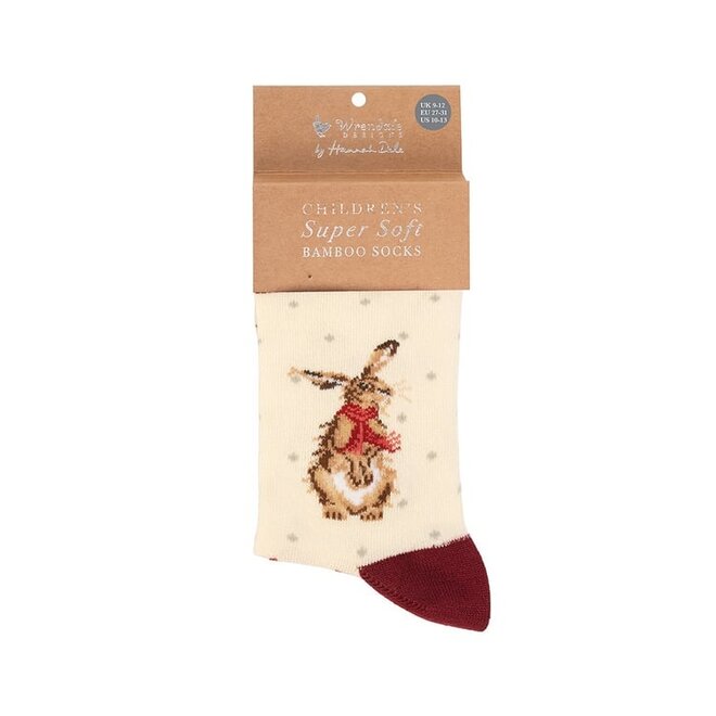 Winter Hare Christmas Children's Sock
