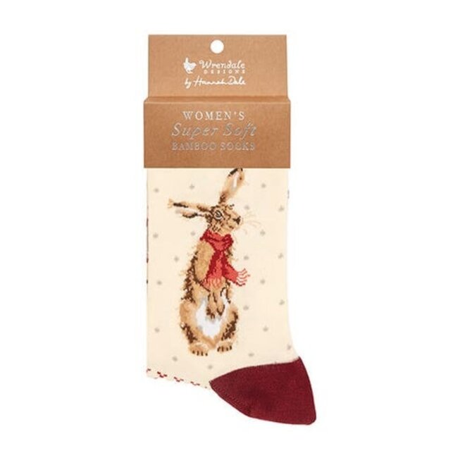 Winter Hare Christmas Socks Size 4–7 **