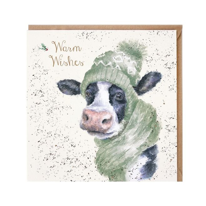 'Moo-rry Christmas' Cow Christmas Card