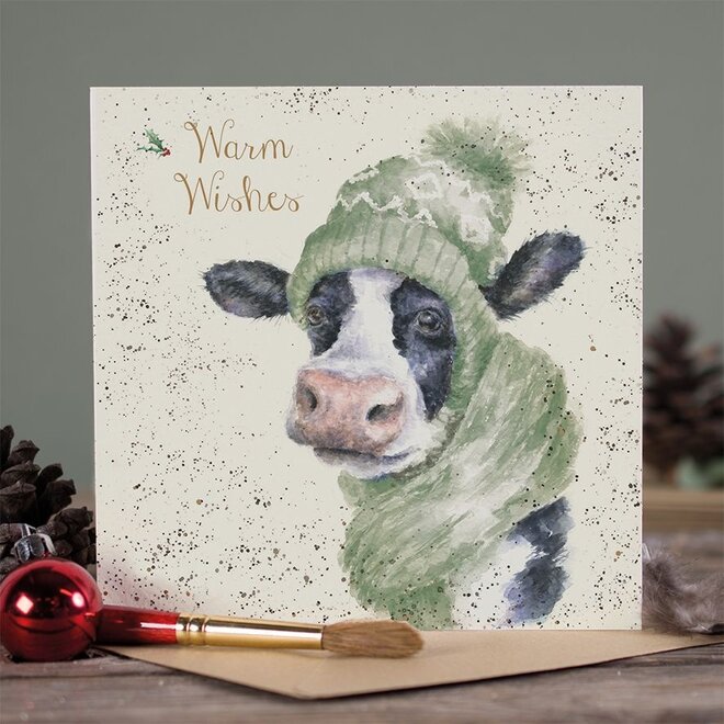 'Moo-rry Christmas' Cow Christmas Card