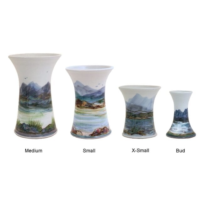 Highland Stoneware Landscape Medium Cylinder Vase