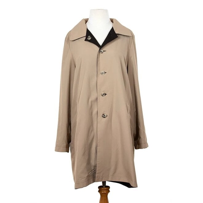 Black & Camel Rain Trench Coat