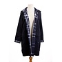 Navy & Navy Plaid Rain Trench Coat