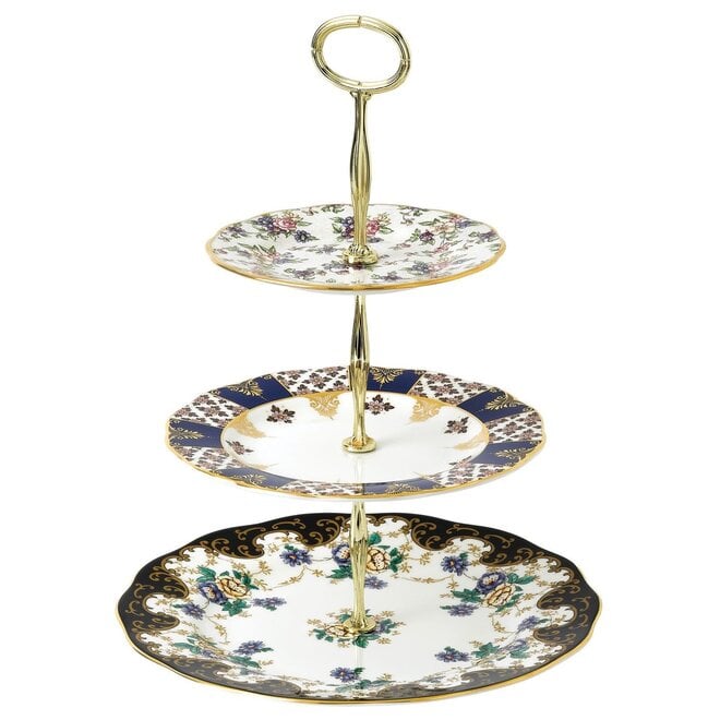 100 Years of Royal Albert 3 Tier Cake Stand (English Chintz, Regency & Duchess)