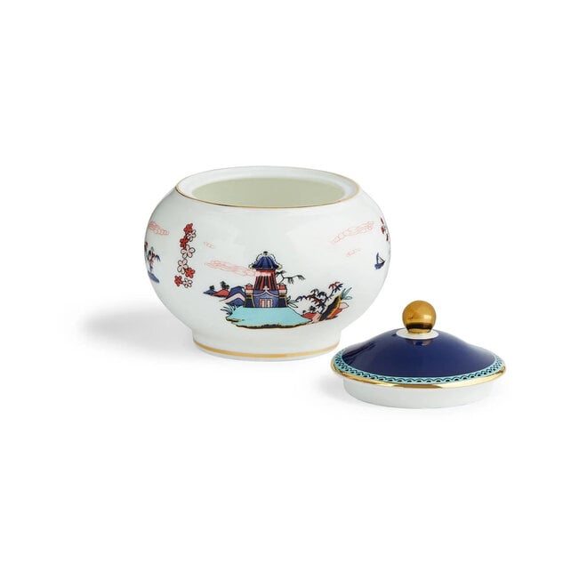 Wonderlust Blue Pagoda 3 Piece Set (Teapot, Creamer & Sugar)