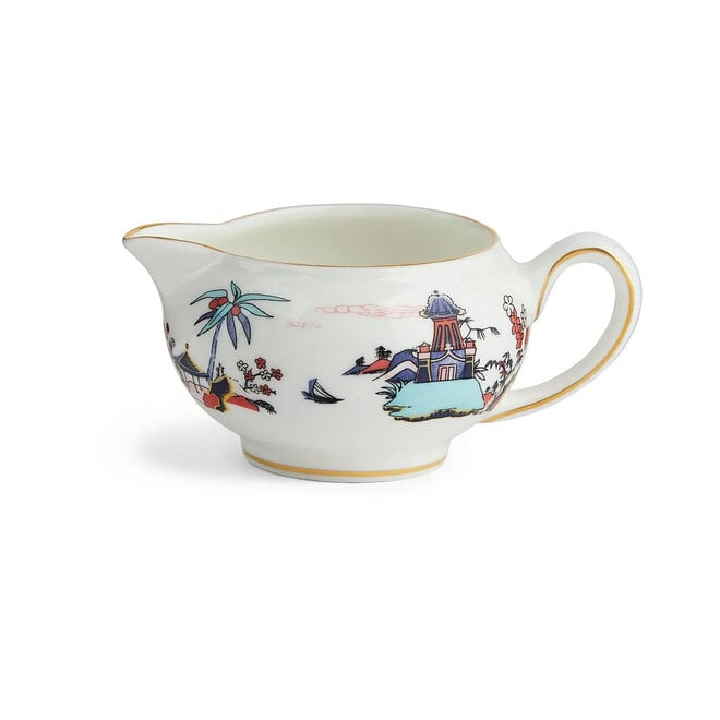 Wonderlust Blue Pagoda 3 Piece Set (Teapot, Creamer & Sugar)