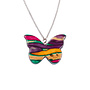 Butterfly Heather Silver Pendant Necklace
