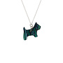 Scottie Dog Silver Pendant Necklace