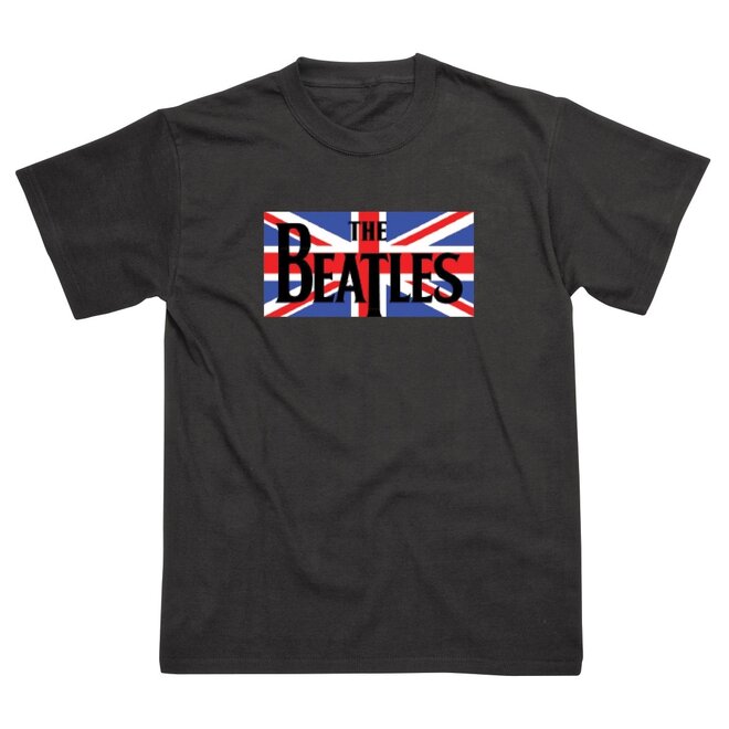 Beatles Union Jack Black T-Shirt