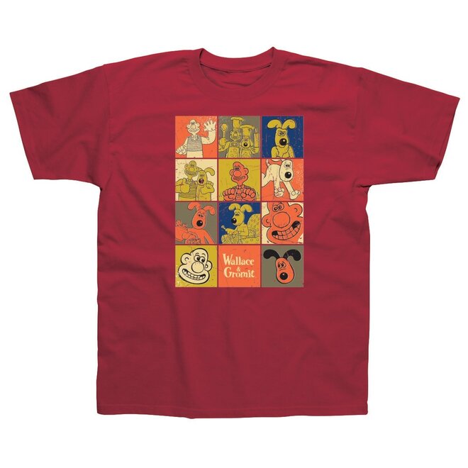 Wallace & Gromit Medley Red T-Shirt