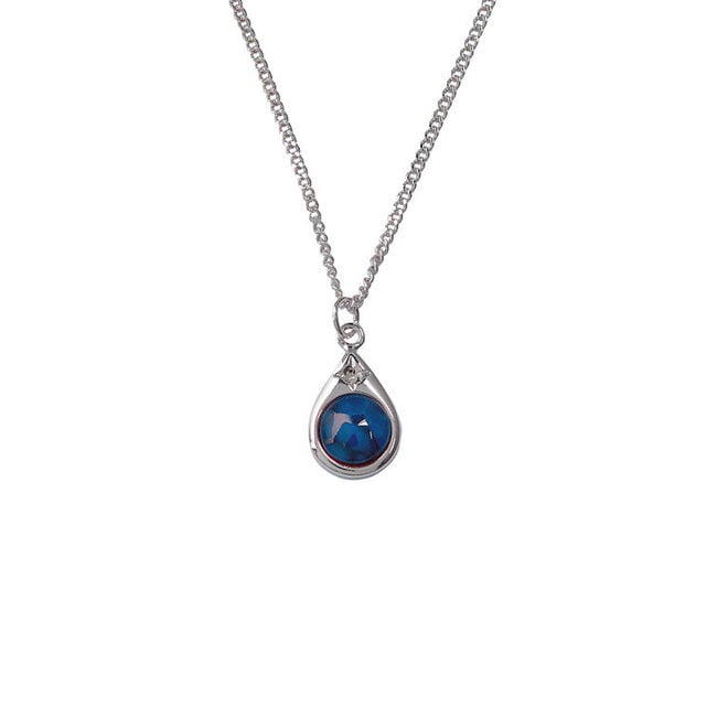 Small Teardrop Silver-Plated Pendant Necklace