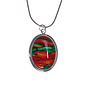 Large Oval Silver-Plated Pendant Necklace