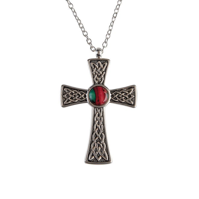 Celtic Cross Plated Pendant Necklace