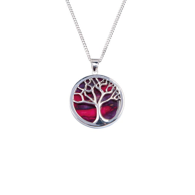 Tree of Life Silver-Plated Pendant Necklace