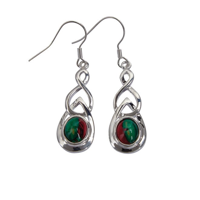 Celtic Silver-Plated Drop Earrings