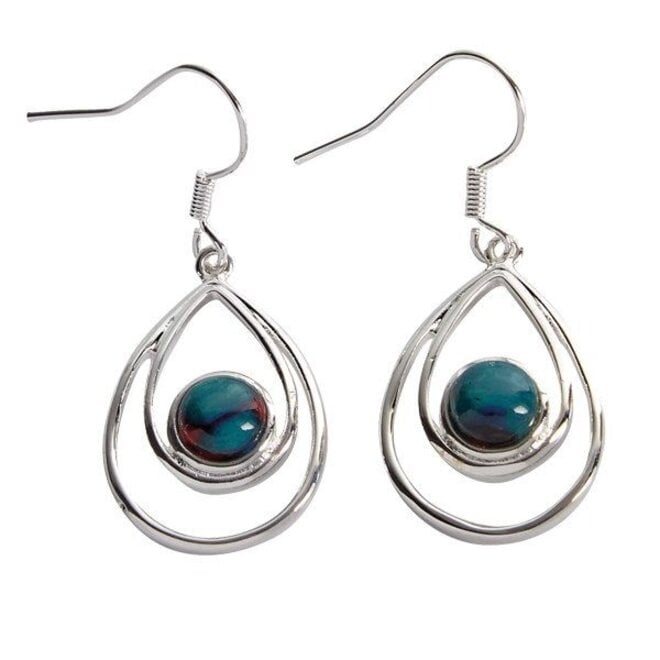 Peacock Silver-Plated Drop Earrings