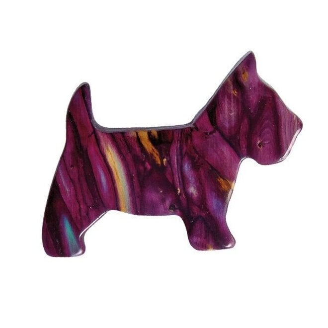 Scottie Dog Silver-Plated Brooch