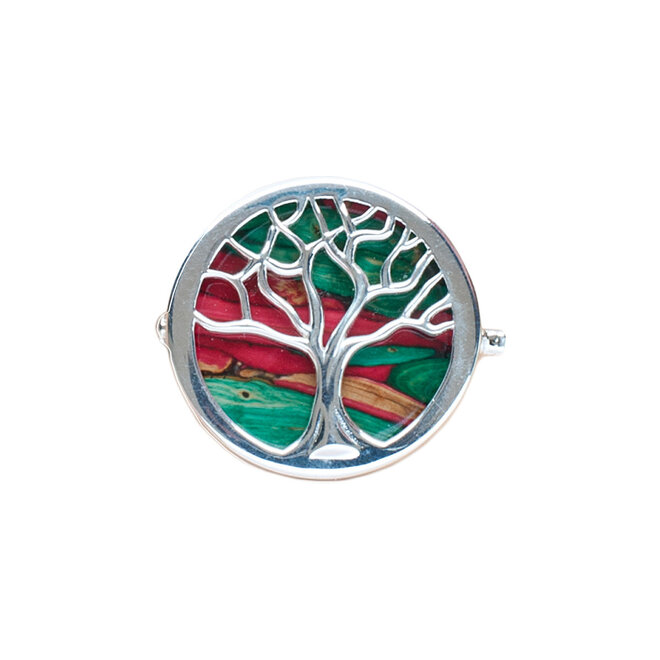 Tree of Life Silver-Plated Brooch
