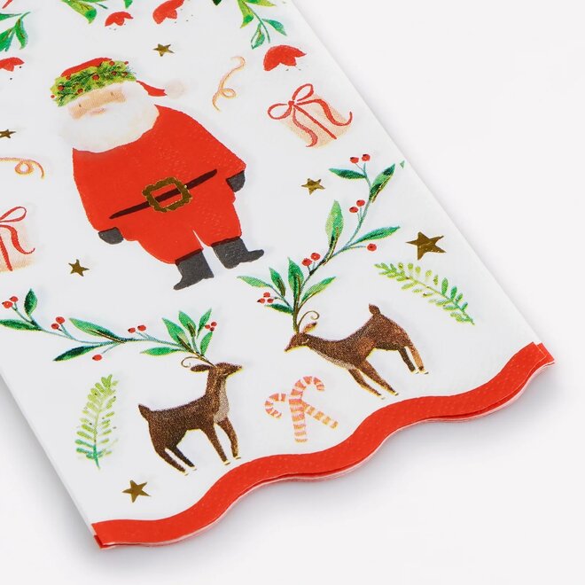 Foliage Santa Paper Guest Towels