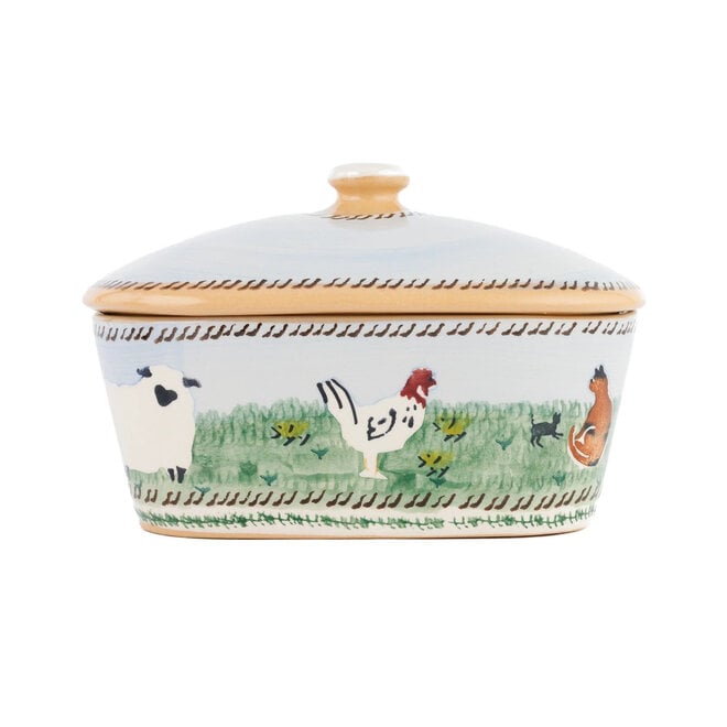 Assorted Animals Landscape Butter Dish