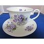 Adderley Ceramics Wild Violet Teacup & Saucer