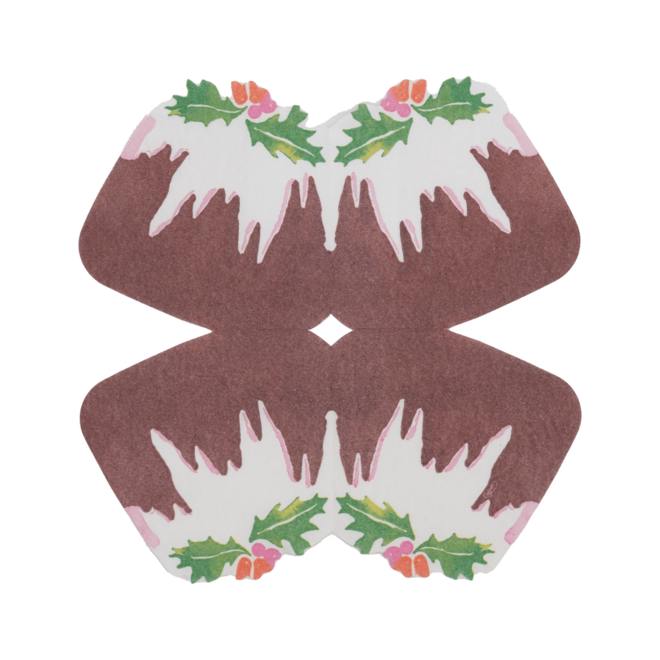 Plum Pudding Die-Cut Napkins