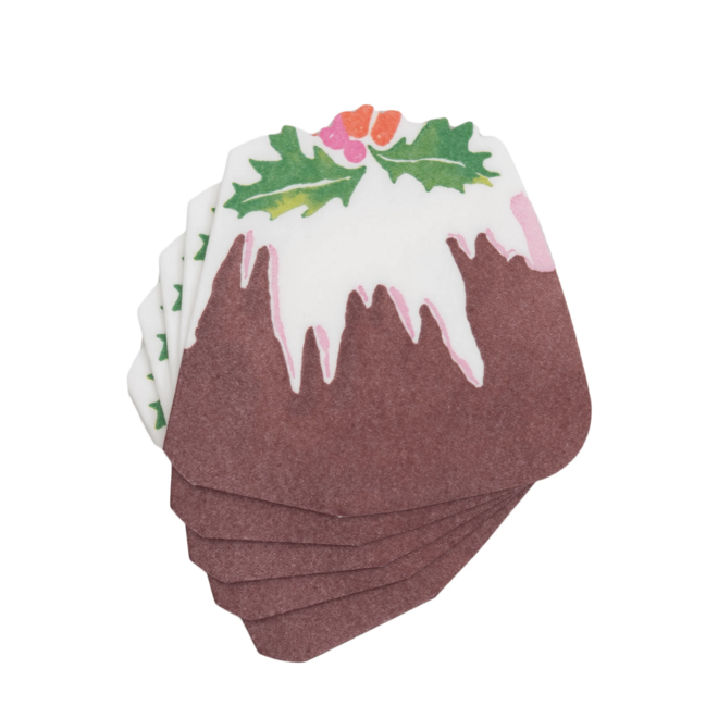 Plum Pudding Die-Cut Napkins