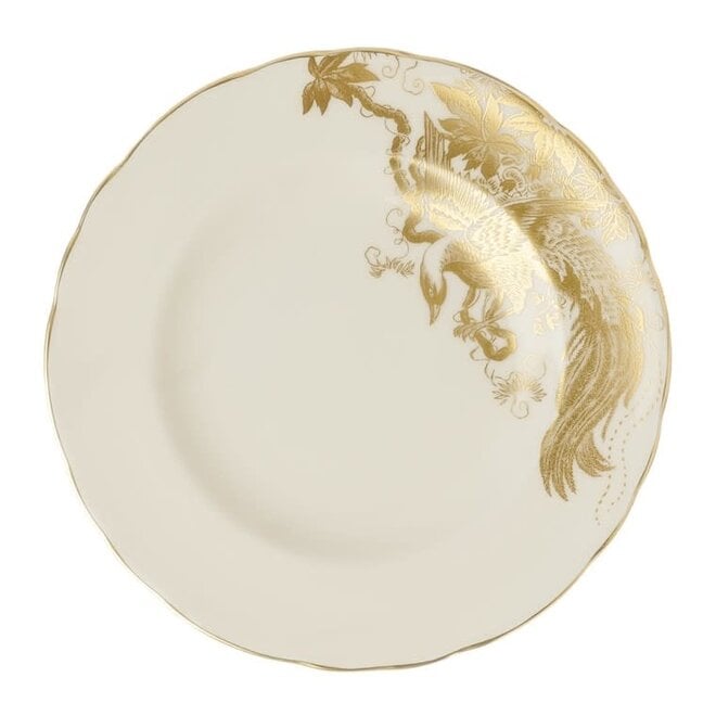 Gold Aves Motif Bread & Butter Plate