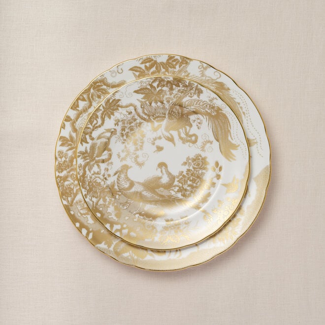 Gold Aves Motif Salad Plate