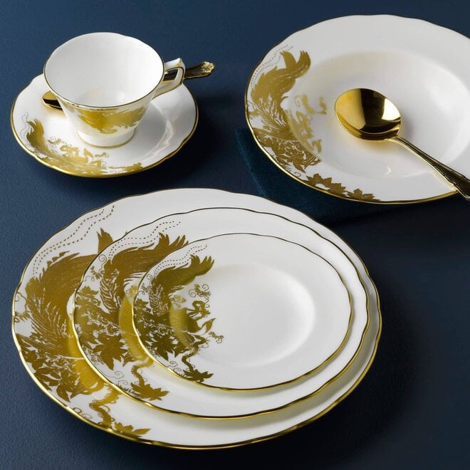 Gold Aves Motif Salad Plate
