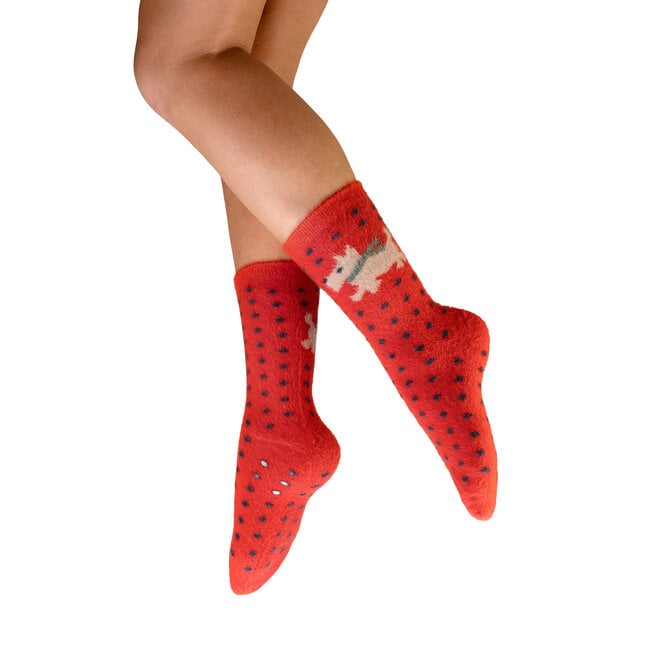 Wooly Westie Women's Fuzzy Socks