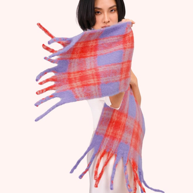 Flora Scarf in Tangerine