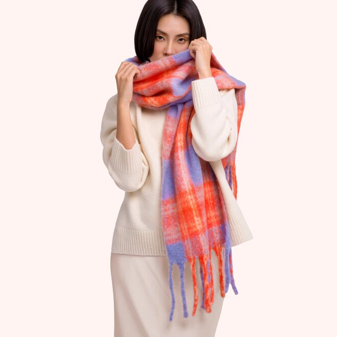 Flora Scarf in Tangerine
