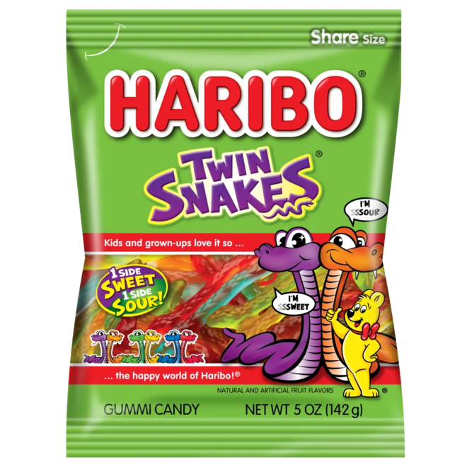 Haribo Twin Snakes 142g