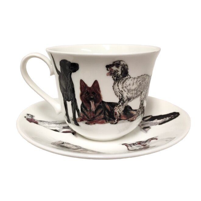 Dogs Galore Breakfast Cup & Saucer