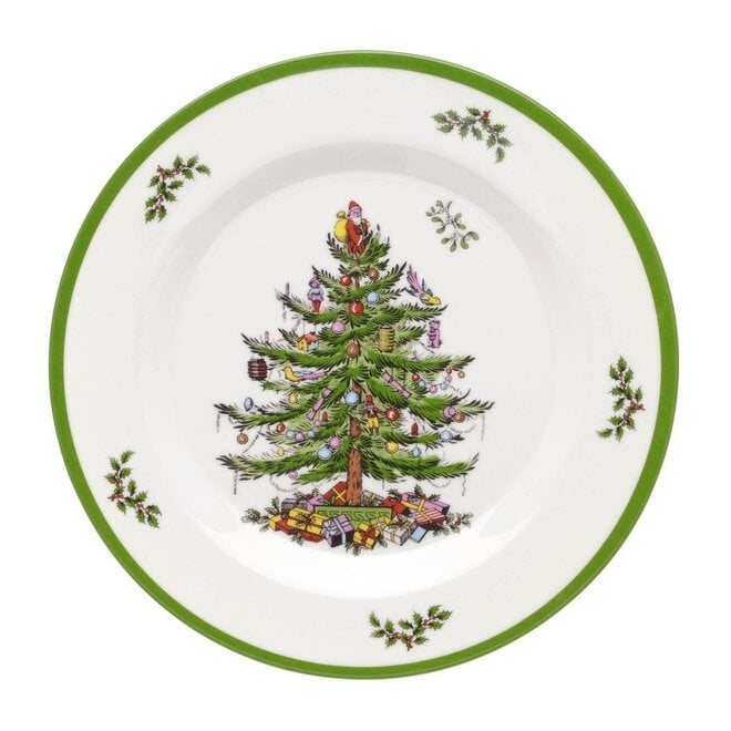 Christmas Tree Melamine Salad Plates Set