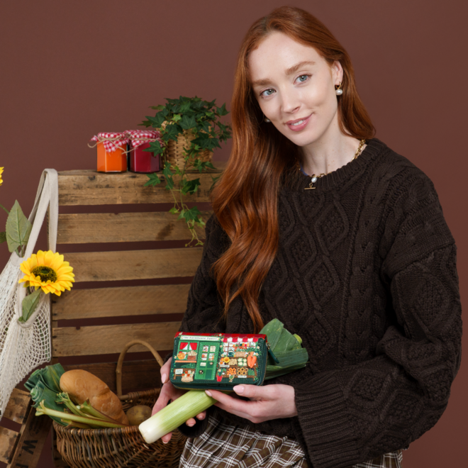 Farmhouse Pantry Medium Ziparound Wallet